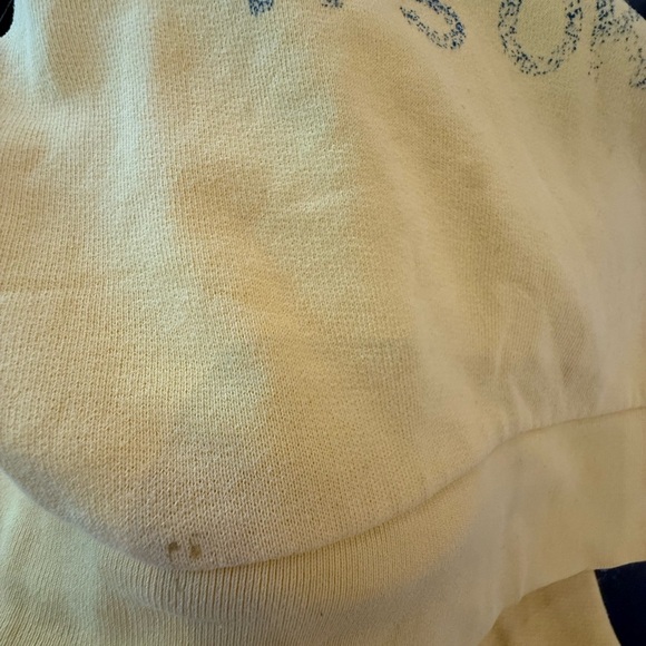 MOTHER Jeans, The Drop Square Vibrant Yellow Smiley Sweatshirt - Picture 4 of 8